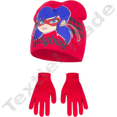 One Size Red Unisex-Child Miraculous Ladybug 2200002557 Childrens Winter Set Includes Beanie Bobble Hat and Gloves Rojo 001