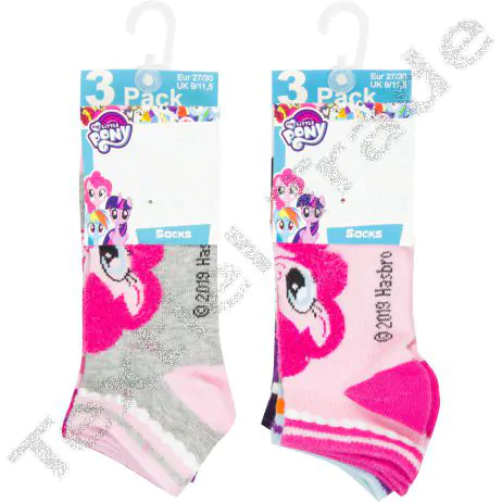 Pack 2 23/26 New 2017/18 Official My Little Pony Licensed Girls Socks Set 3-Pack